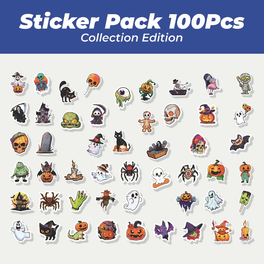 

Hot Stiker Cartoon Cute Halloween Series [Seri Halloween Lucu Kartun] Lucu Anti Air Stikers Berperekat Waterproof Sticker Decal Buat Motor Helm Buku Journal Koper Casing HP Laptop Botol Minum