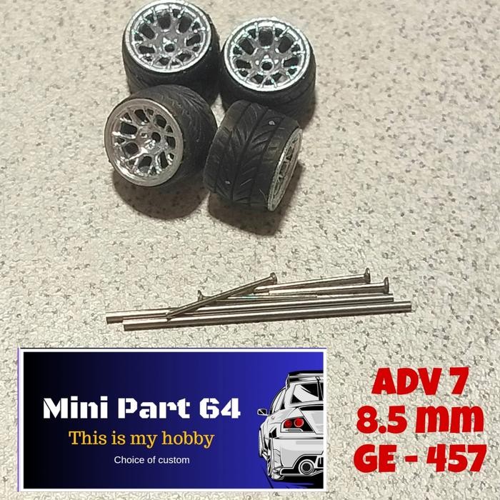 Diorama Diecast Ban 8.5mm GE-457 Miniatur Skala 64