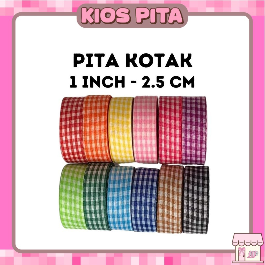 

Pita Kotak 1 inch (2.5 cm) Panjang 20 yard (18 mtr)