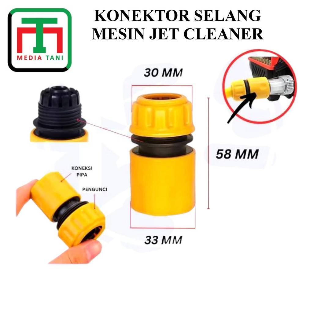KONEKTOR SELANG MESIN CUCI KENDARAAN JET CLEANER