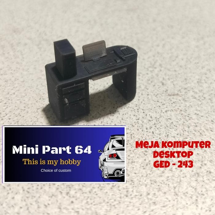 Diorama Diecast meja komputer desktop GED-243 Miniatur Skala 64