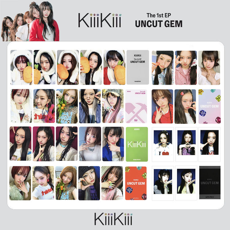 

5Pcs/Set KiiiKiii Idol Girl New Album UNCUT GEM HD Printd Lomo Cards LEESOL HAUM SUI JIYU KYA Photocards Fans Collection Gift