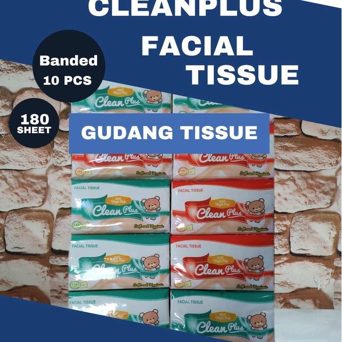 Tissue cleanplus 180 sheet paket 10 pcs tisu