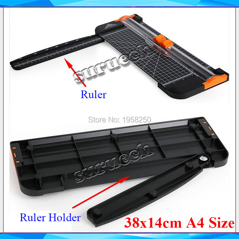 

ABS 38x14cm A4 Size Cutting Length 32CM Black Paper Cutter Trimmer Cutting Machine With Folder Ruler