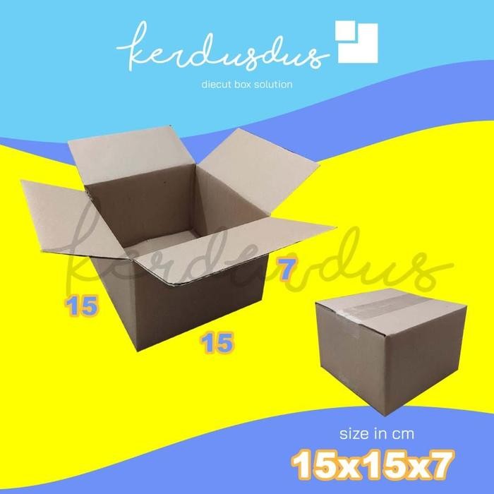 

15x15x7 cm kardus box karton kotak packing packaging POLOS SHEET