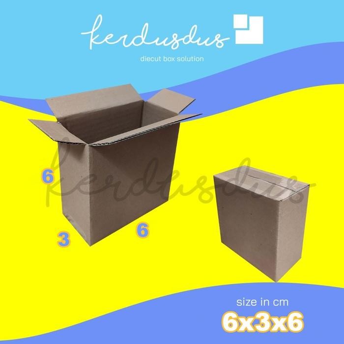 

6x3x6 cm kardus box karton kotak packing packaging POLOS SHEET