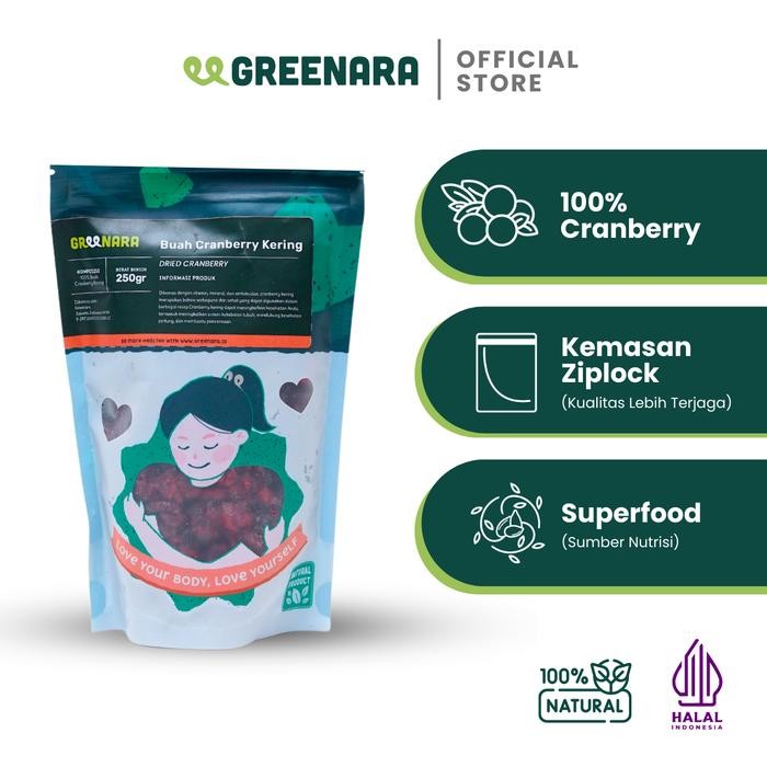 

Greenara Dried Cranberry 250gr / Buah Cranberry Kering