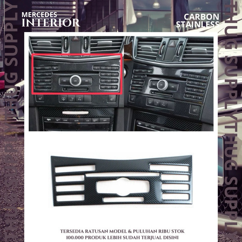 COVER CD RADIO CONSOLE W212 CARBON MERCEDES BENZ MERCY AMG HEADUNIT E CLASS KARBON TRIM PANEL MEDIA 
