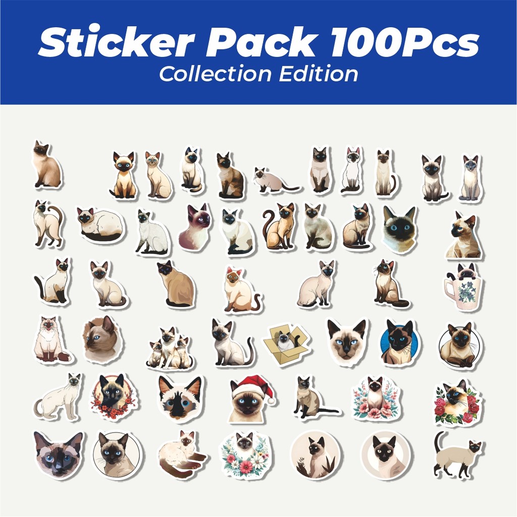 

Hot Stiker Himalayan Cat [Kucing Himalayan] Lucu Anti Air Stikers Berperekat Waterproof Sticker Decal Buat Motor Helm Buku Journal Koper Casing HP Laptop Botol Minum
