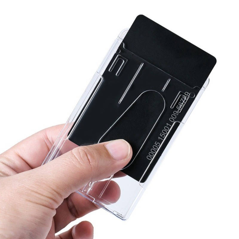 

Transparent ID Pass Work Card Holder Badge Working Permit Case for Staff Plastic ID Tag Employee's Card Cover Badge Holder