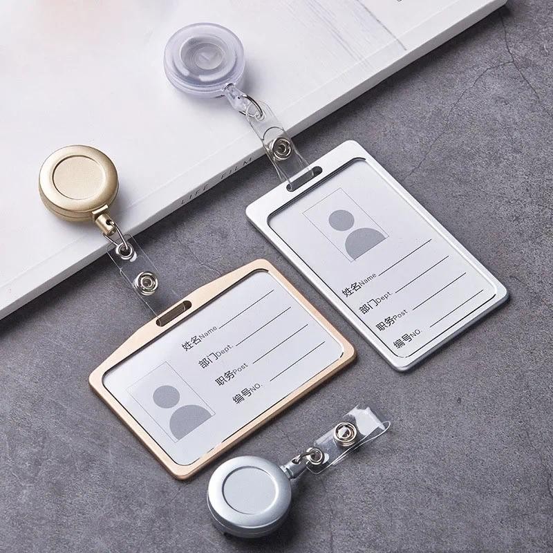 

Employee Aluminium Alloy Plastic Credit Card ID Card Cover Case Work Identity Badge Card Cover Bag Women Men Work Card Holders