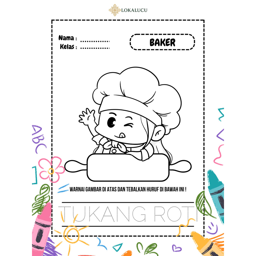 

50 Lembar Menggambar dan Mewarnai Anak – Edukasi Visual Seru di Rumah Tema Buah Hewan Sayur