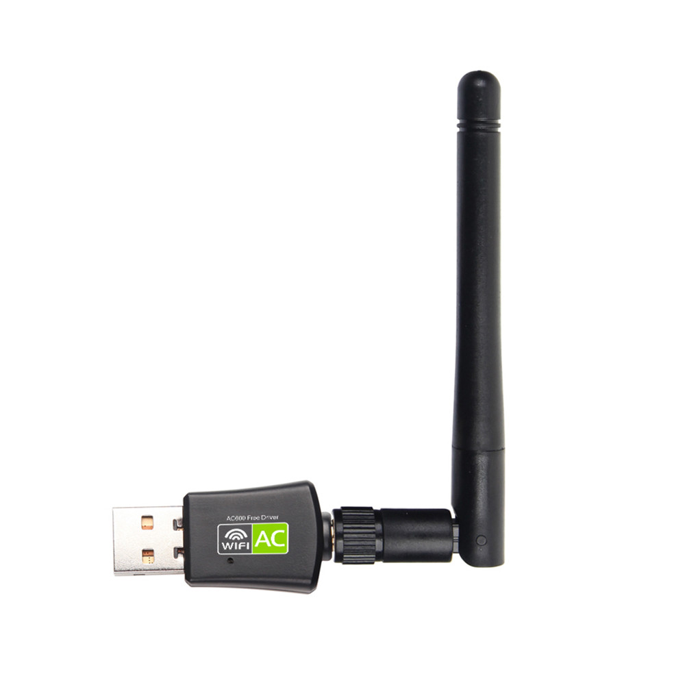 Dual Band USB wifi 600Mbps Adapter AC600 2.4GHz 5GHz WiFi with Antenna for PC Mini Computer Network 