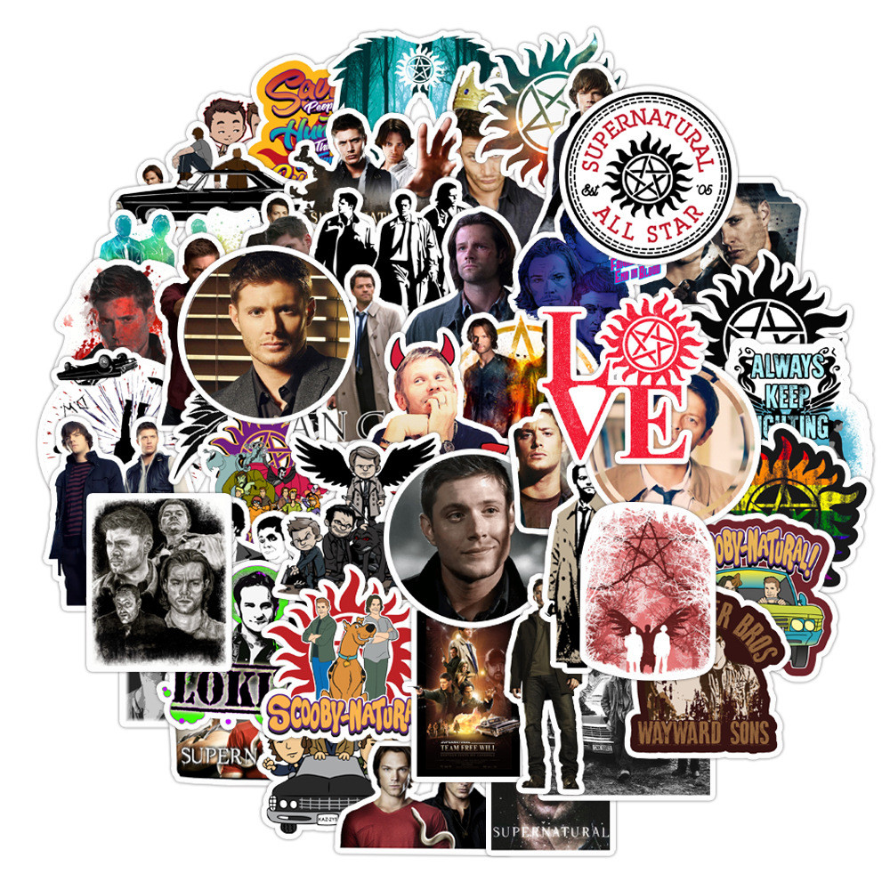 

10/50PCS Classic TV Show Supernatural Sticker Cartoon Graffiti Decorative Laptop Guitar Water Cup Phone Case Waterproof Decals