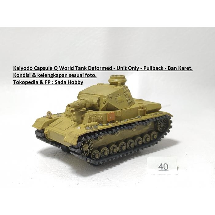 CSM... Kaiyodo Capsule Q Panzer IV German WW2 Tank Pullback Unit Only - Light