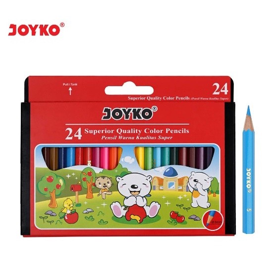 

Joyko Pensil Warna Mini Short Color Pencils Hexagonal Grip Cps24