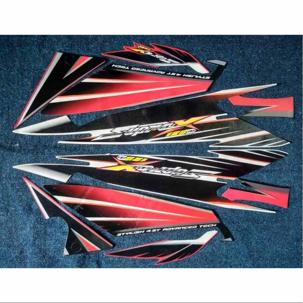 Striping Ori body Honda Supra X 125D 2005 stiker bawaan original bodi honda supra x old supra x 125 