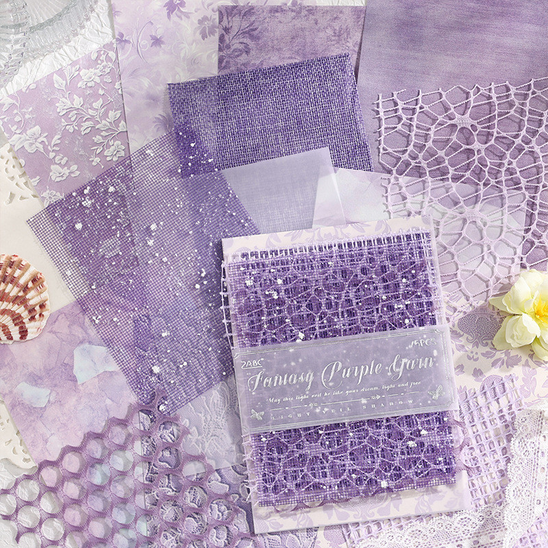 

15 pcs Mesh Collage Material Pack, Mixed Texture Non-Stick Journal Papers, DIY Scrapbooking Supplies