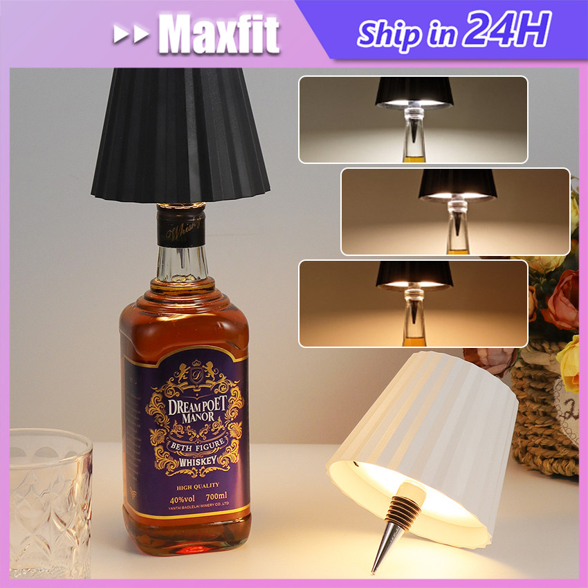 Lampu Hias Botol Wine Bottle Cap LED Rechargeable Charge Type C Lampu Meja Botol Wine Lampu Hias