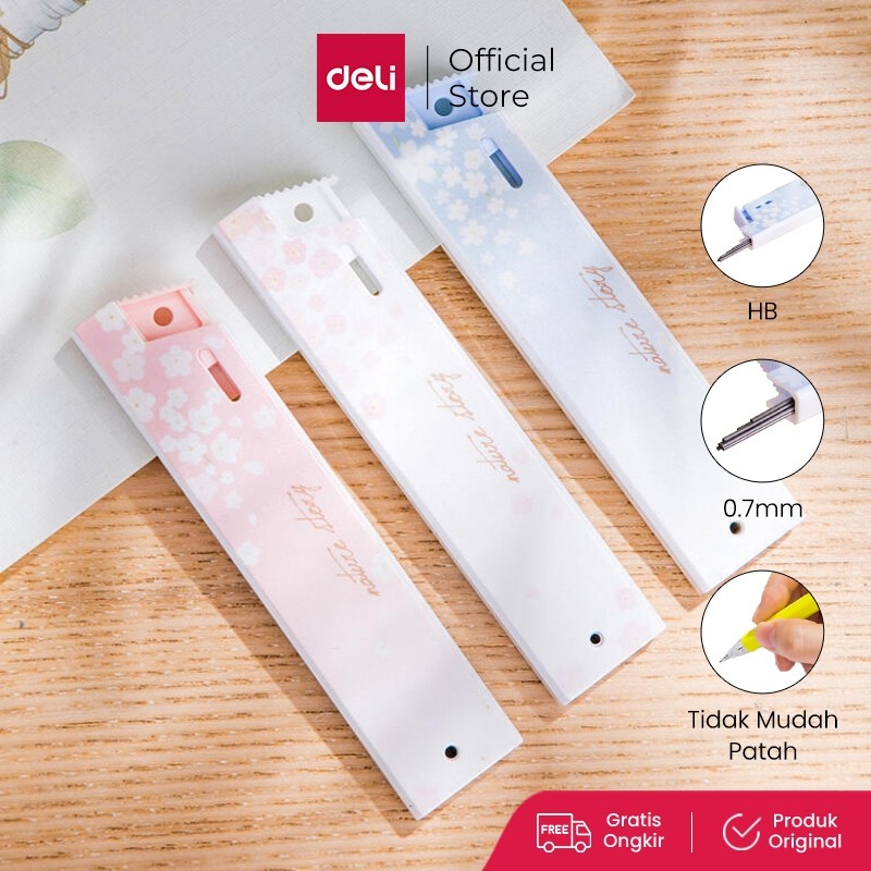 

Deli Mechanical Pencil Lead / Isi Pensil Mekanik Refill HB 0.7mm Tidak mudah patah S483