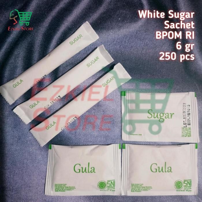 

White Sugar Sachet / Gula Putih isi 250 pcs ( Kotak / Batang ) - Kotak 250