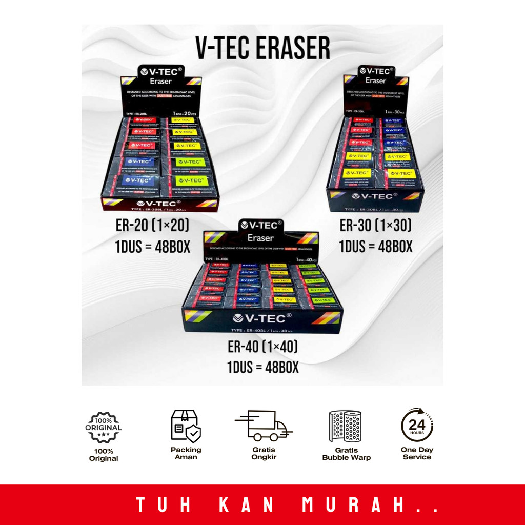 

ERASER HITAM V-TEC ER-40BL ER-30BL ER-20BL
