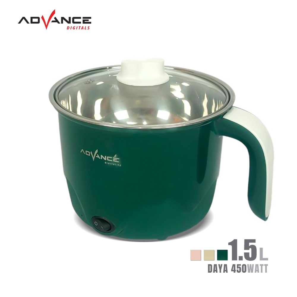 Advance C-16 Panci Listrik Serbaguna 1.5 Liter 450W Stainless Steel Cooking Pot