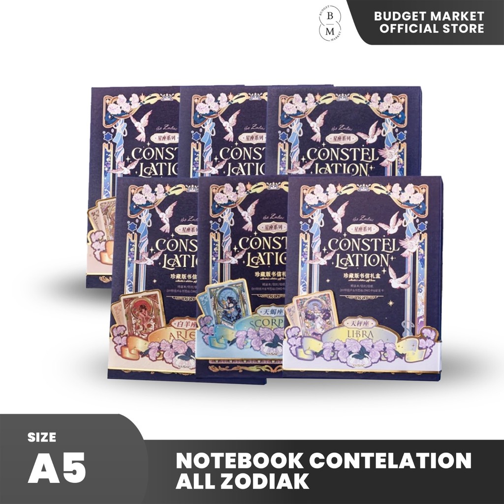 

Buku Notebook Diary The Zodiac Constelation + Gift Box Jurnal Set