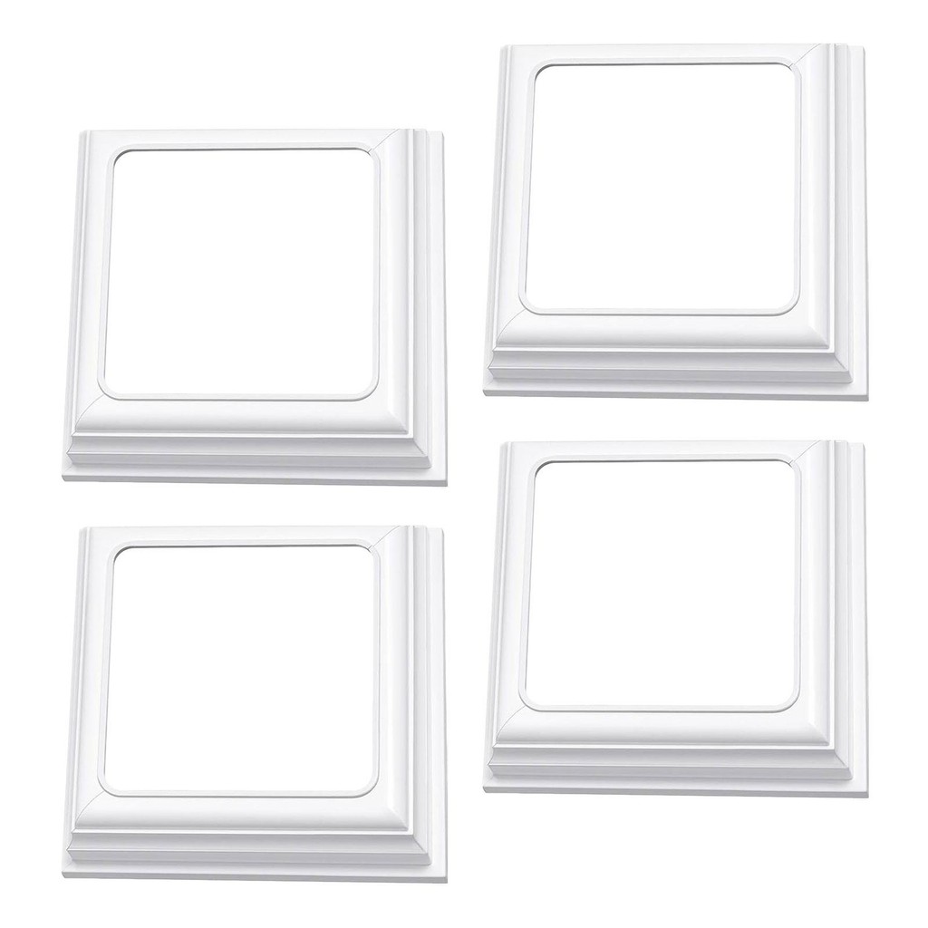 

4x Vinyl Post Skirts for 4 inch x 4 inch White Convenient Simple Solid Post