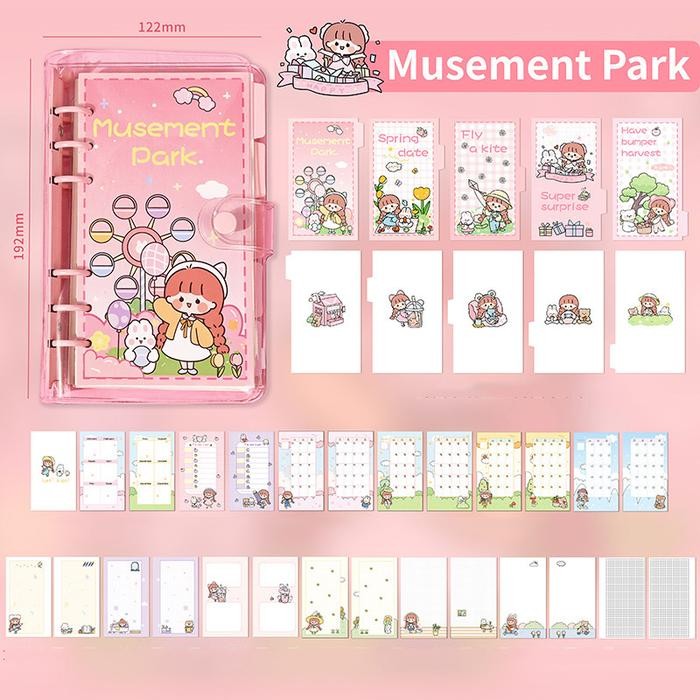 

BUKU DIARY BINDER JOURNAL PLANNER ANAK TRANSPARAN BUKU CATATAN HARIAN - MUSEMENT PARK