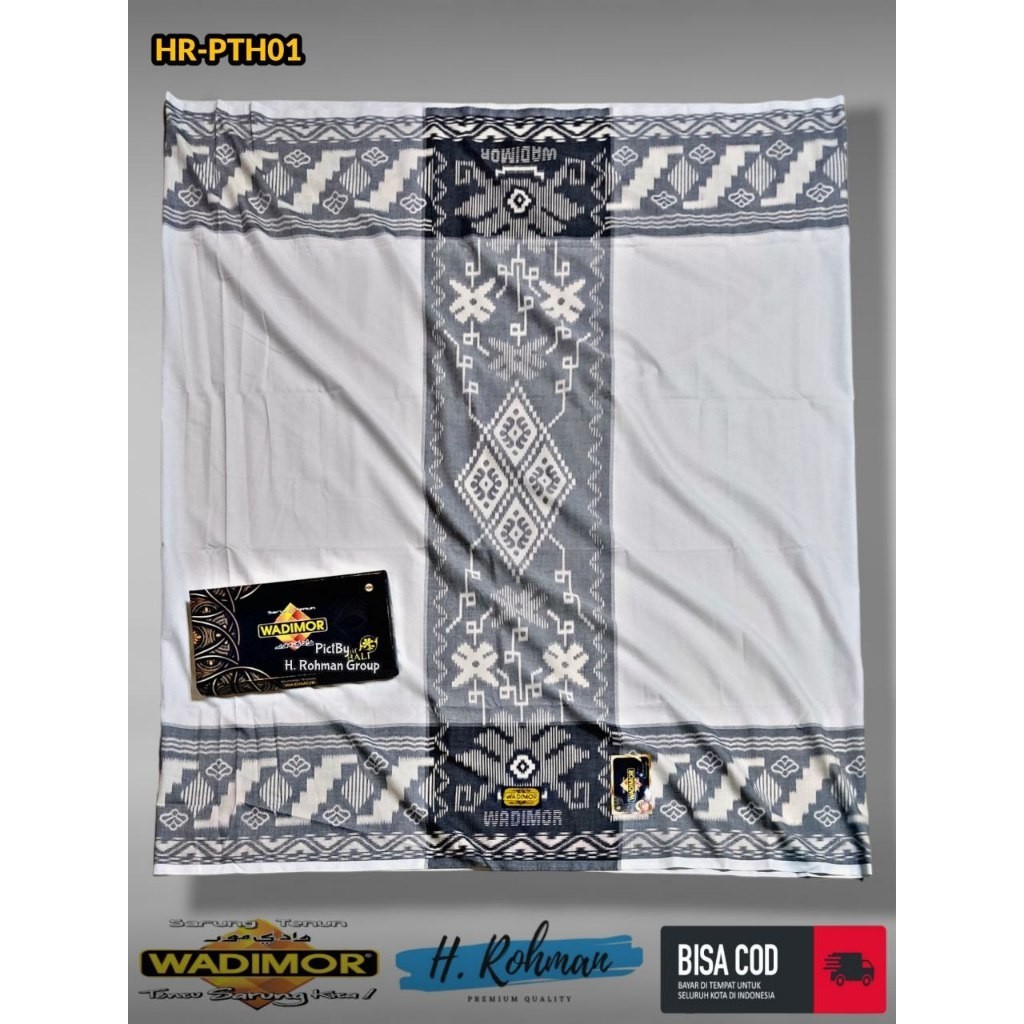 Sarung wadimor motif bali putih batik minimalis