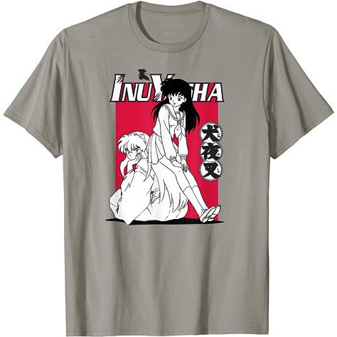 Baju Kaos Dewasa Inuyasha Kagome Sitting on Inuyasha