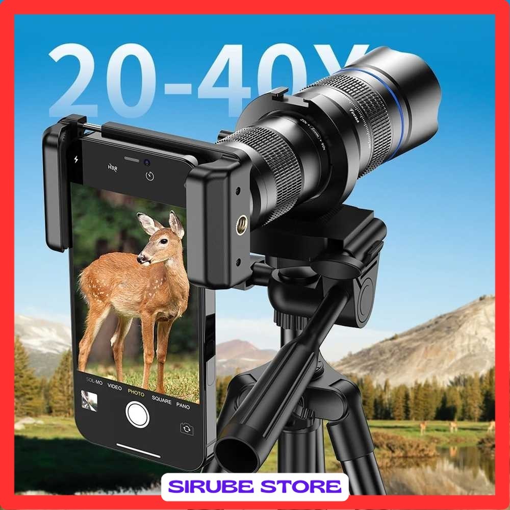 APEXEL Lensa Tele Smartphone Monocular Telephoto 40X with Tripod - APL-20-40XCR50