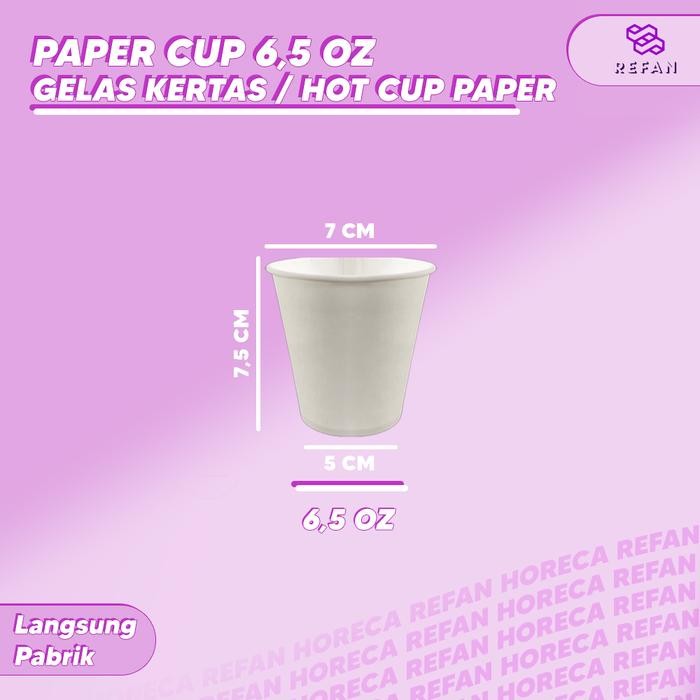 TERBARU TErbaru PAPER CUP / GELAS KERTAS / HOT CUP PAPER  / CUP 8 OZ / CUP 6,5 OZ - 6,5 OZ PUTIH, CU