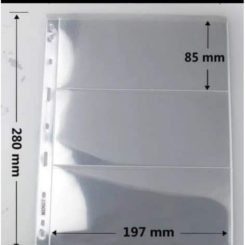 

refill transparan strip 3 untuk uang kertas dan perangko