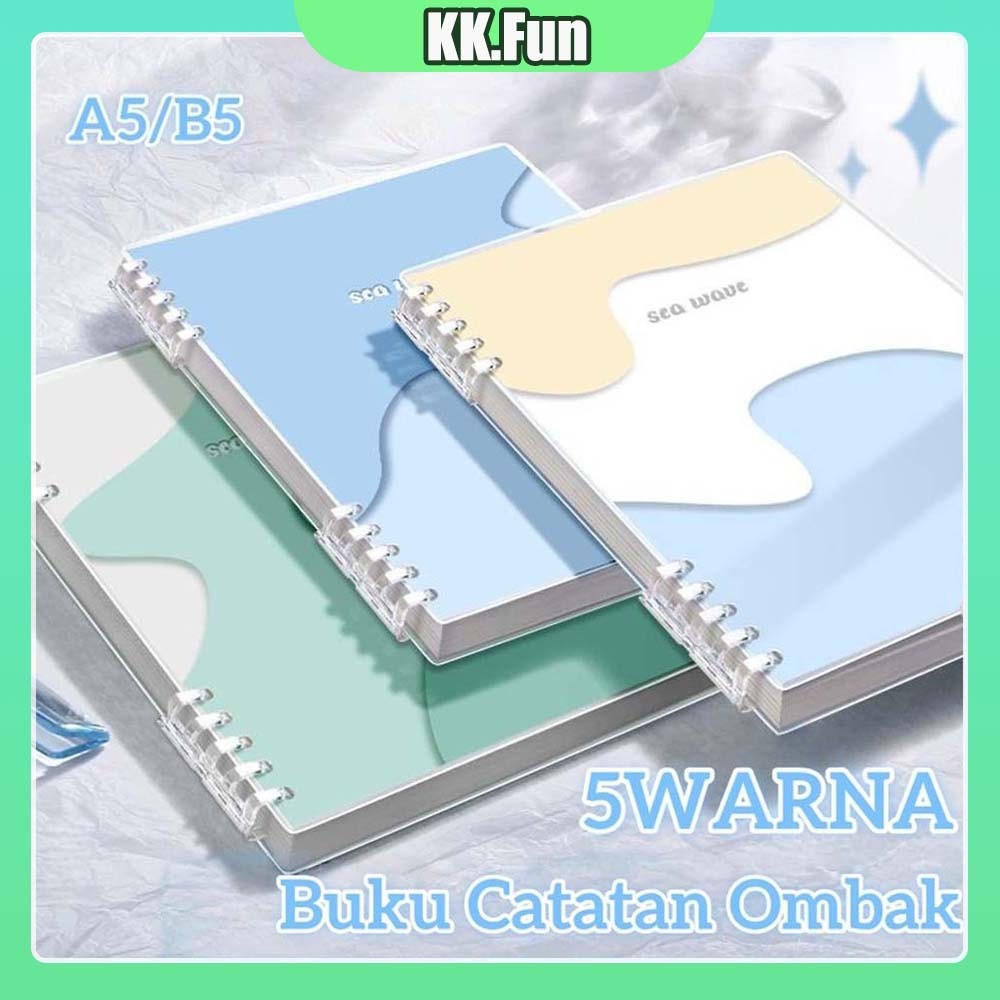 

A5 B5 Buku Tulis Sekolah Buku Catatan Lucu Ring Notebook Aesthetic Lose Leaf Binder Korea Lucu Menebal Buku Notebook