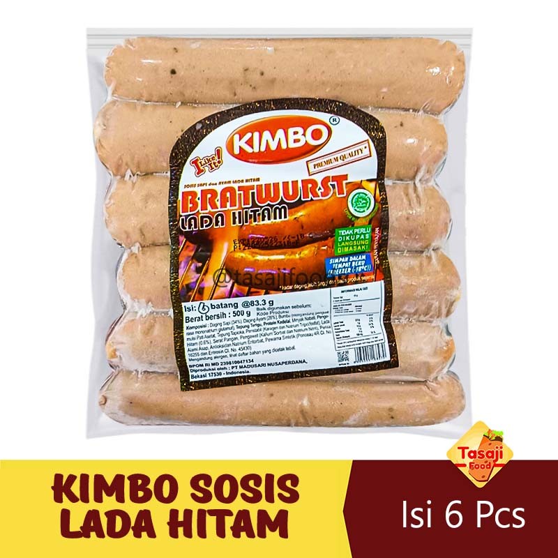 

Kimbo Sosis Sapi Jumbo Lada Hitam Isi 6 Pcs Asfar