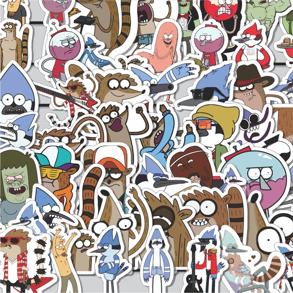 

Stiker Cutting Pack Stiker Kartun Series Reguler Show 2 Isi 100Pcs Series Aesthetic Lucu Keren Untuk Koper Bahan Vynil