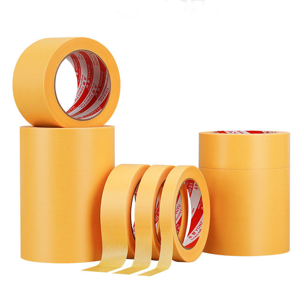 

Yellow Masking Tape Adhesive Tape Textured Paper Car Paint Decoration Seamless Hand Tear Without Mark For Painting Tape