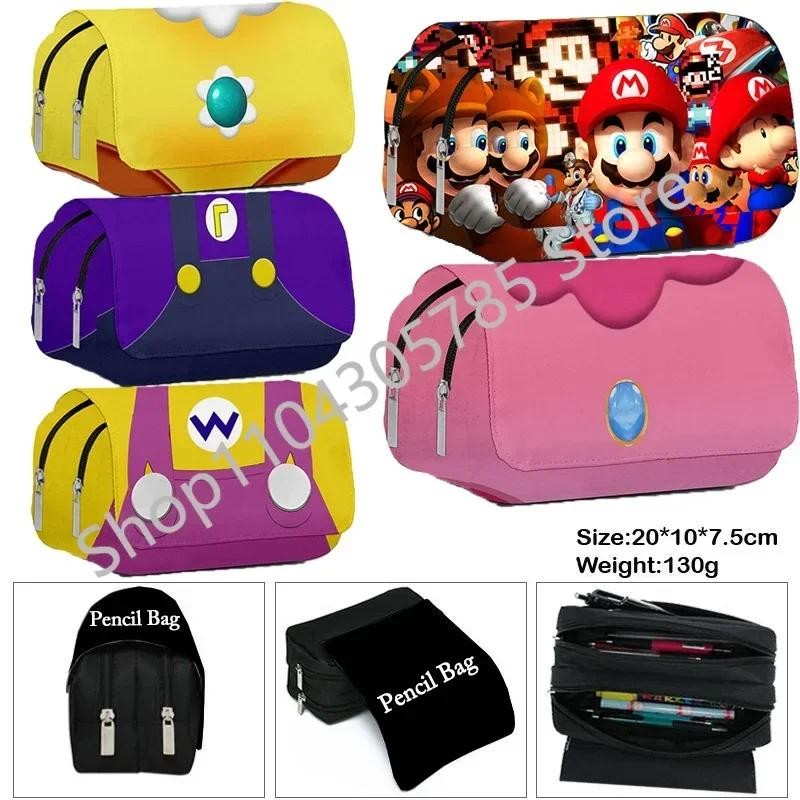 

Anime Super Mario Cartoon Game Pencil Case New Anime Pen Holder Bags Girl Boy Big Capacity School Supplies Gifts Pencilcase