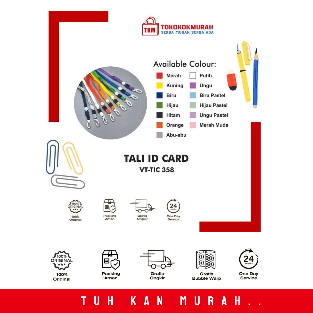 

TALI GANTUNGAN V-TEC ID CARD 358 PER PCS