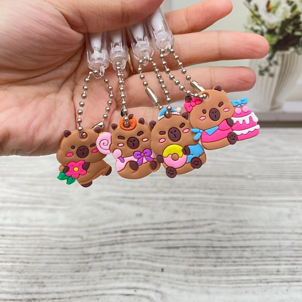 

READY PG-1902 Pulpen Gantungan CAPYBARA KARET GEPENG Pen Gel Tinta Hitam Alat Tulis Sekolah Terbaru Pulpen Lucu Unik Bisa Cod