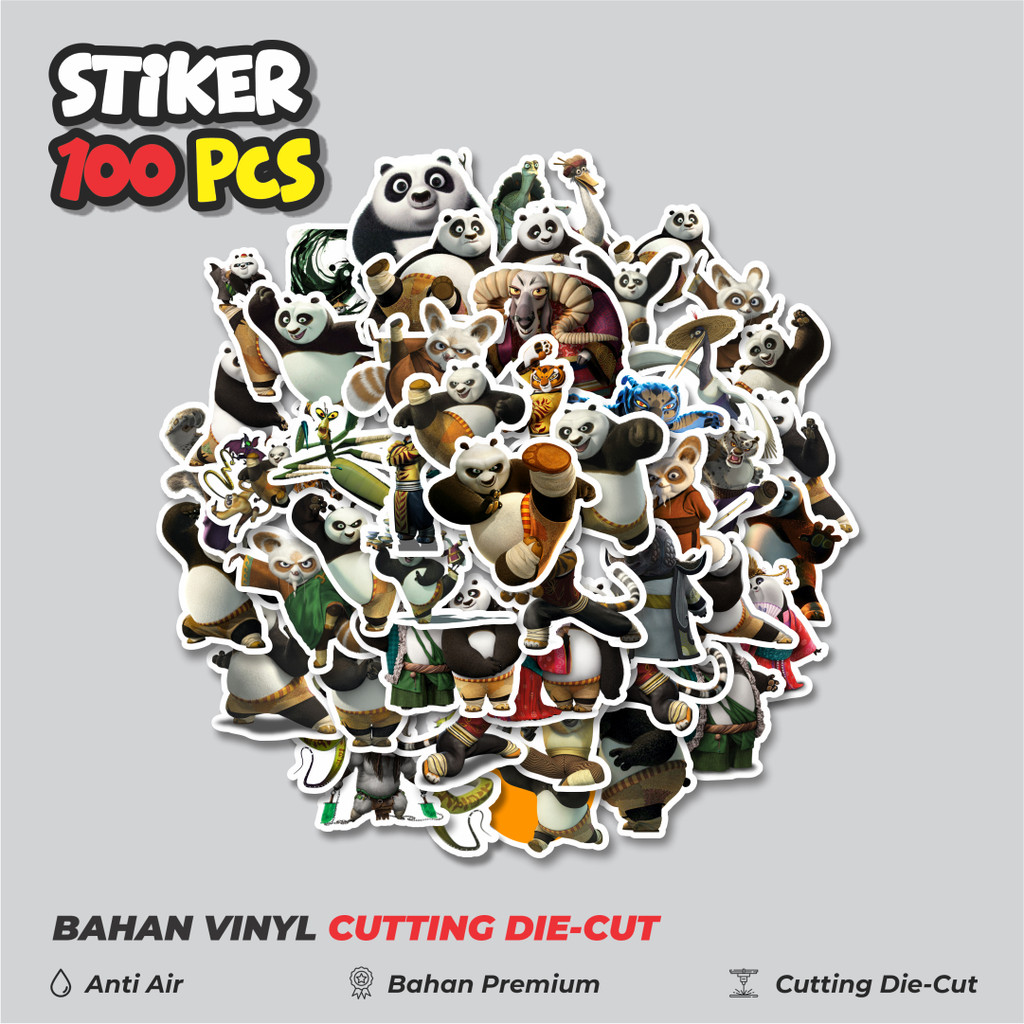 

Terbaru! 50 pcs Stiker Dreamworks Series Kungfu Panda Character Mix Dekorasi Lucu Kreatif untuk Notebook, Skateboard, HP