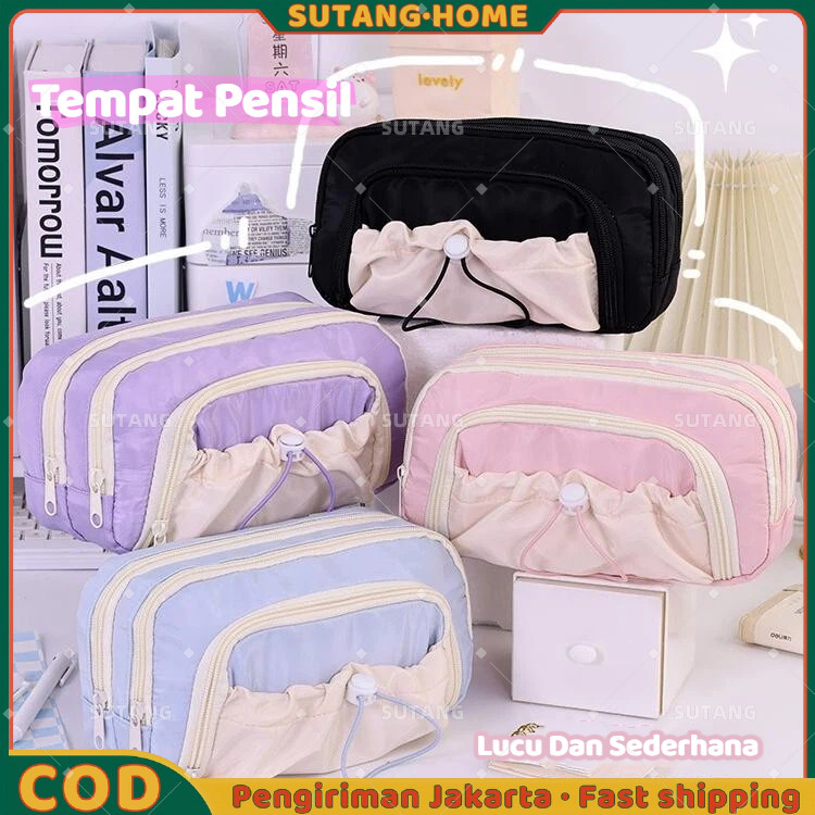 

【SUTANG】Tempat Pensil Anak Perempuan Aesthetic Kotak Pensil Kawaii Kapasitas Besar Organizer Alat Tulis Kantor / Perlengkapan Sekolah