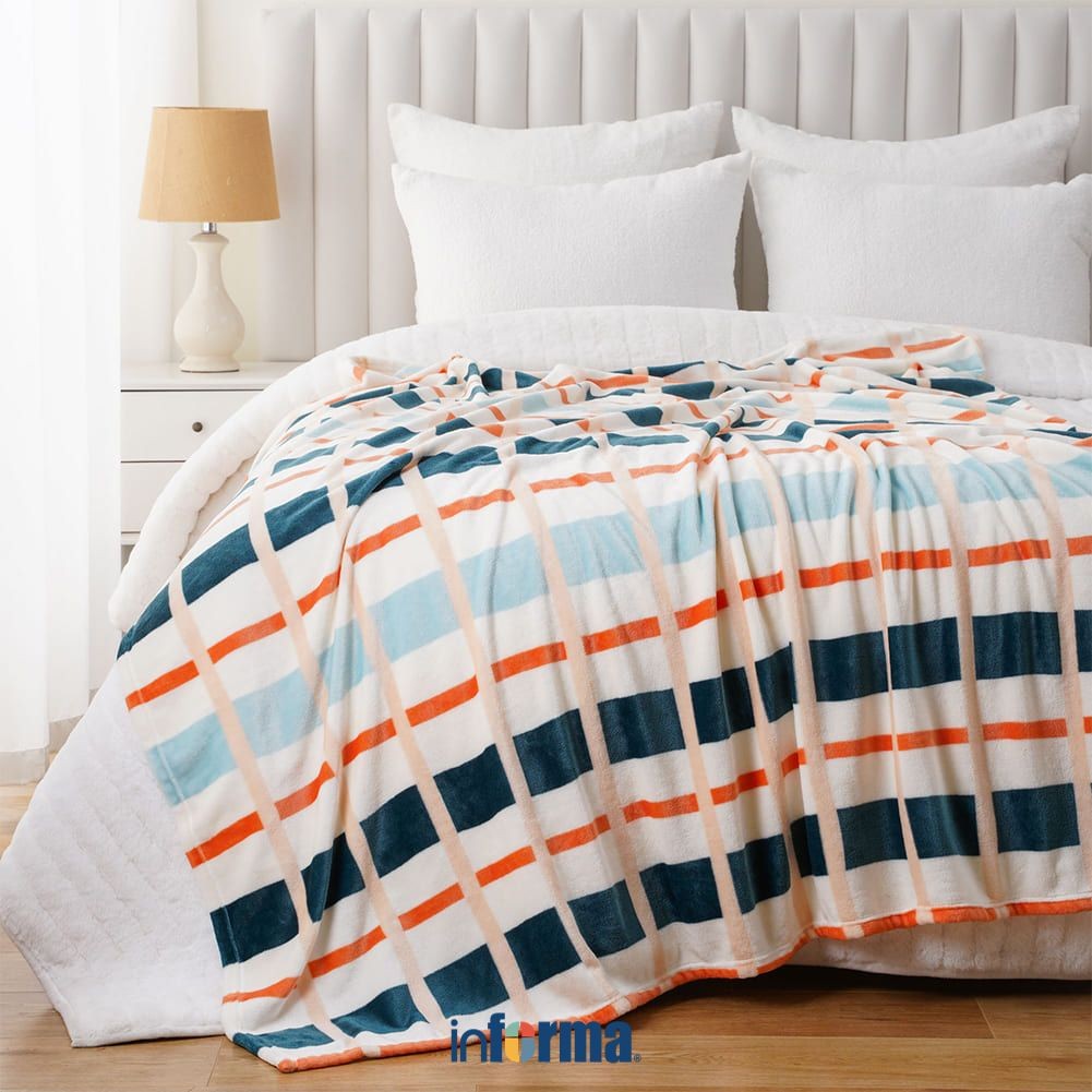 Informa 150x200 cm Selimut Microfiber Print Blanket Microfiber Selimut Ranjang Pelapis Tempat Tidur 