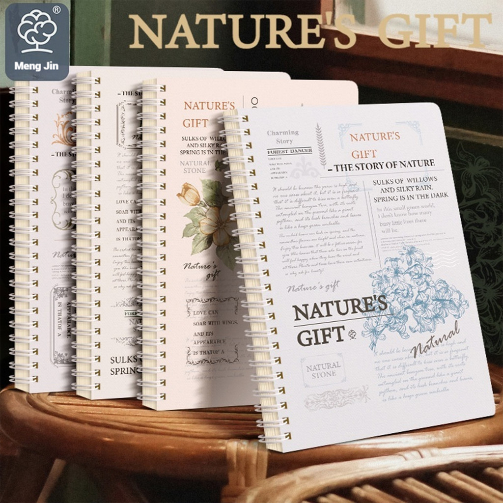 

Vintage A5 British Spiral Notebook Minimalist Memo Pad Bulk Retro Cute Loose-Leaf Binder for Primary Students Office Stationery