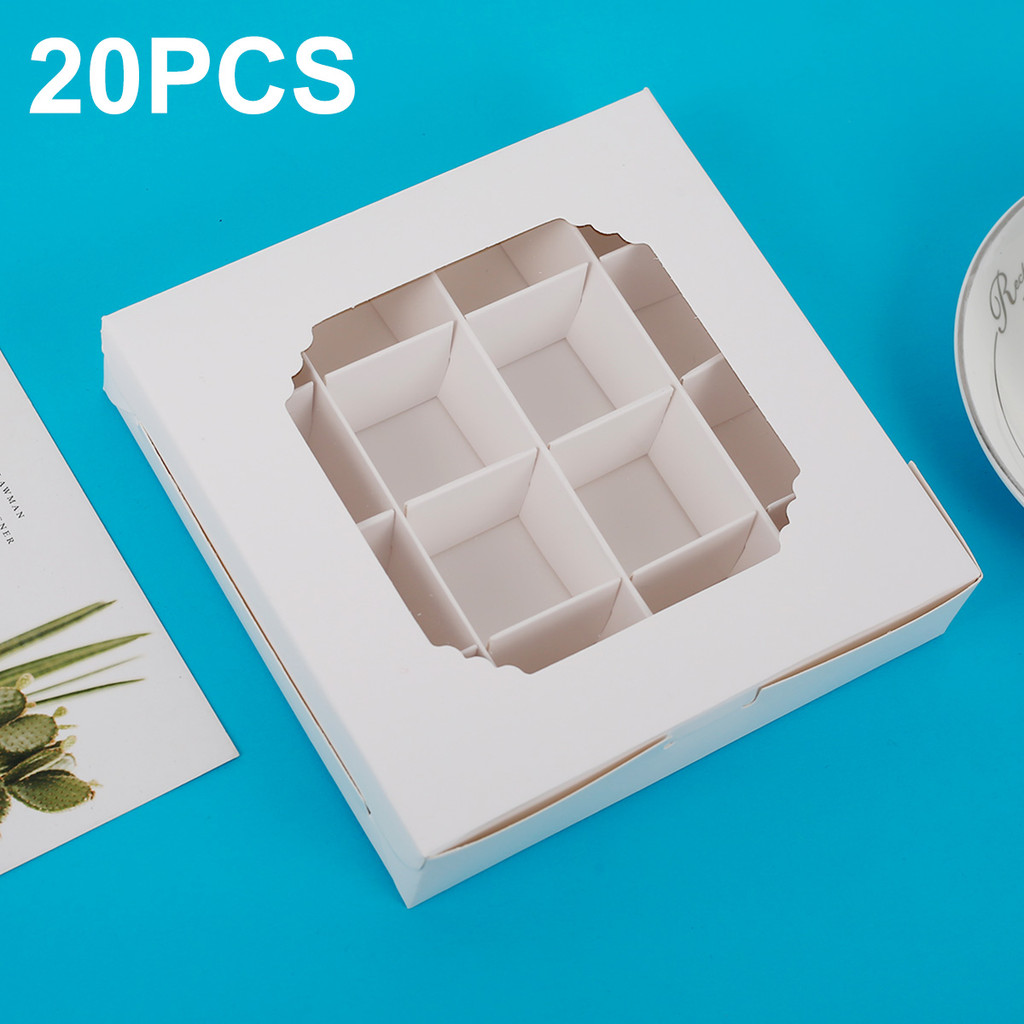 

20/40Pcs Mixed Candy Box Clear Window 16 Compartment with Dividers Chocolate Candy Dessert Packaging Box Party Decor Gifts Box