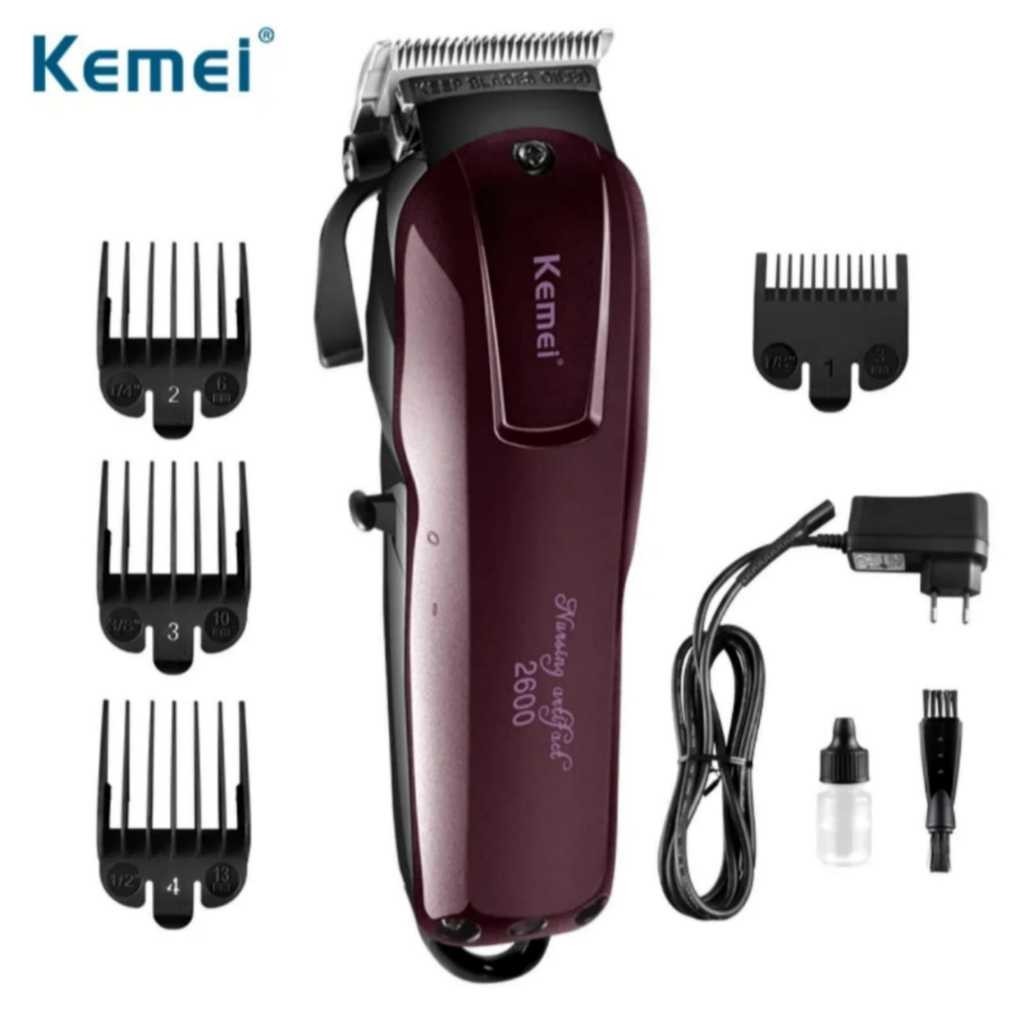 BIG SALE Alat Cukur Rambut Elektrik Cordless KEMEI KM-2600 / Mesin Cukur Rambut / Mesin Cukur Kemei 