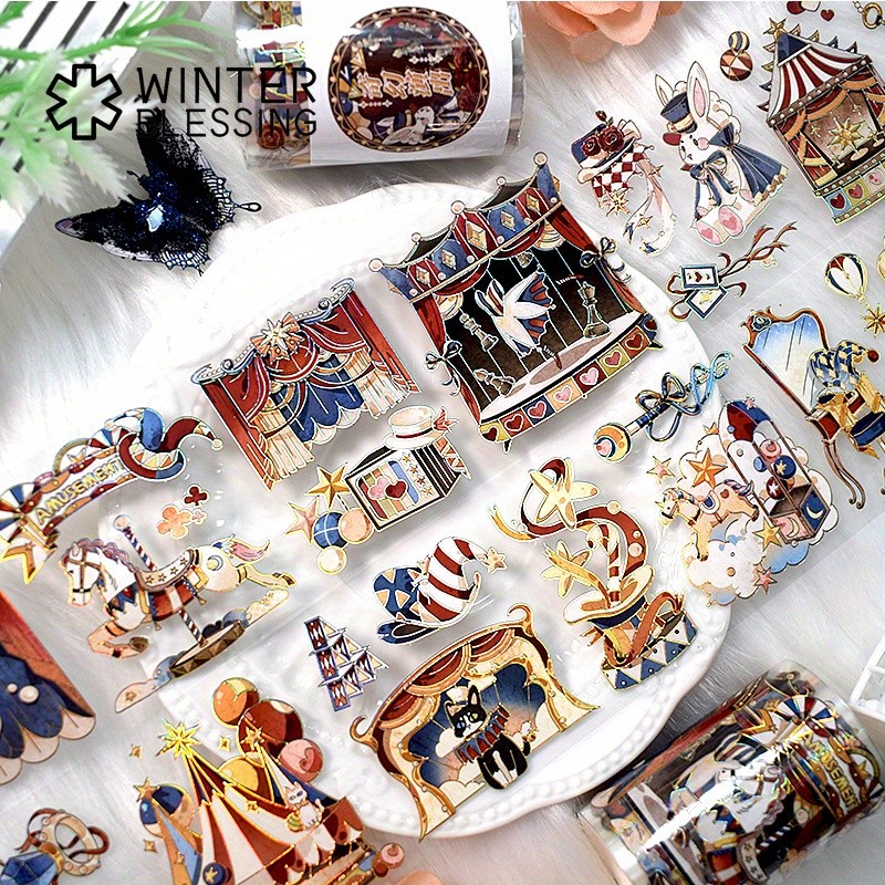 

2m/Roll Magic House PET Stickers Decorative Fantasy Transparent Tape For Scrapbooking Journal Aesthetic Stationery