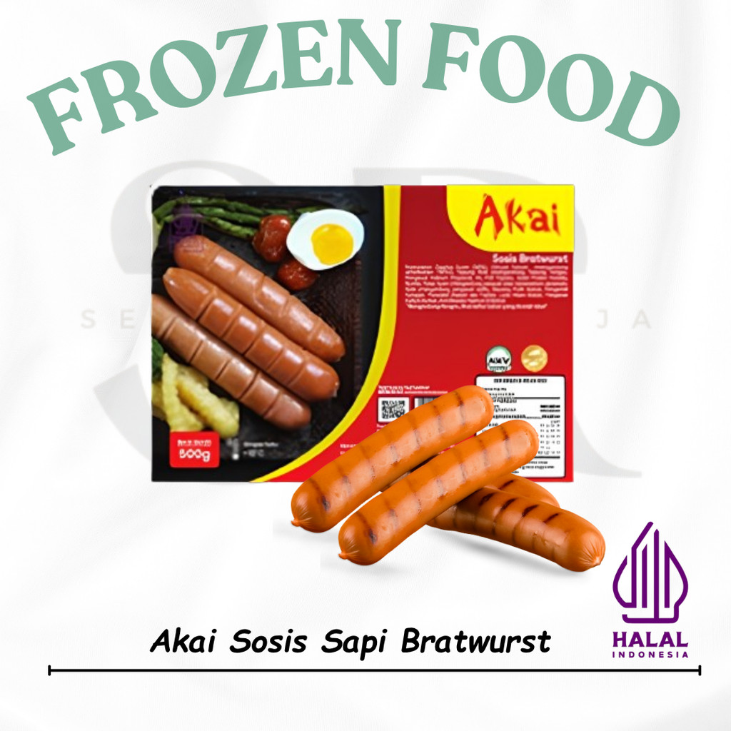 

Akai Beef Sosis Sapi Bratwurst Isi 6 pcs 500 gr Tangerang